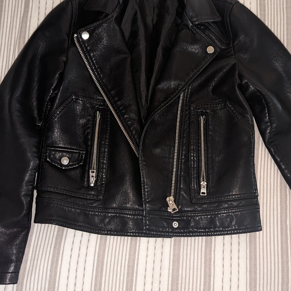 Top Shop Faux Leather Jacket size US 4 - Picture 2 of 8